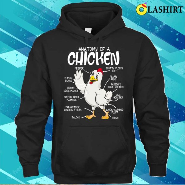 Anatomy Of A Chicken Shirt Country Farmer Funny Chicken T-shirt