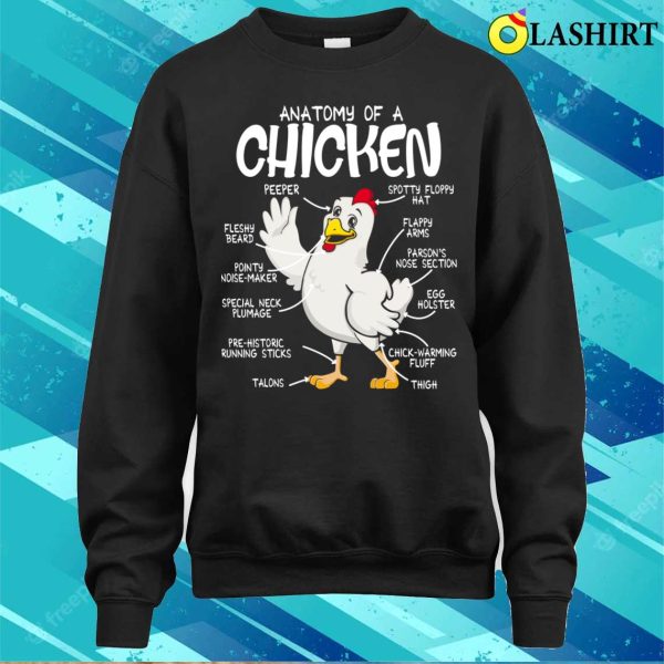 Anatomy Of A Chicken Shirt Country Farmer Funny Chicken T-shirt