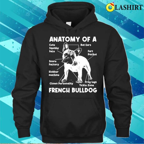 Anatomy Of A French Bulldog Funny Retro French Bulldog Love T-shirt