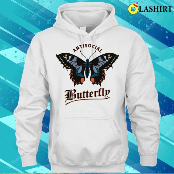 Antisocial Butterfly T-shirt, Funny Antisocial Butterfly, Introvert Distressed T-shirt