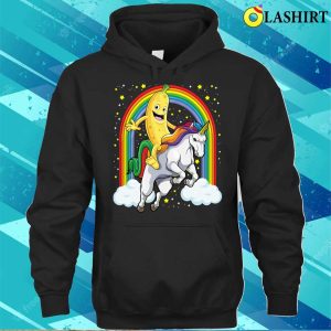 Banana Unicorn Funny Magical Fruit Fantasy Horned Creature T shirt 3