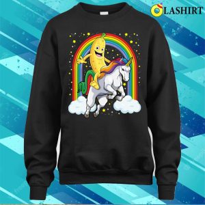 Banana Unicorn Funny Magical Fruit Fantasy Horned Creature T shirt 4