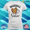 Baseball Sister T-shirt, Baseball Sister Leopard Heart Funny Mothers Day Baseball Fan T-shirt