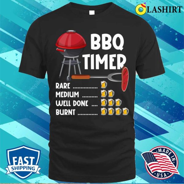 Bbq T-shirt, Funny Bbq Timer Barbecue Grill T-shirt