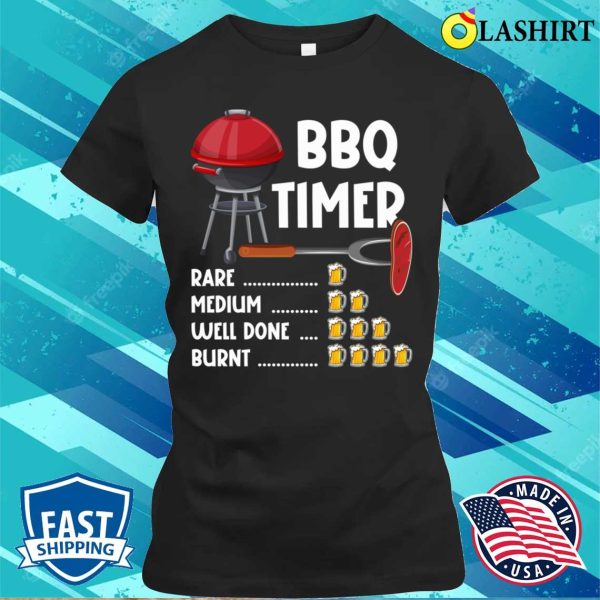 Bbq T-shirt, Funny Bbq Timer Barbecue Grill T-shirt