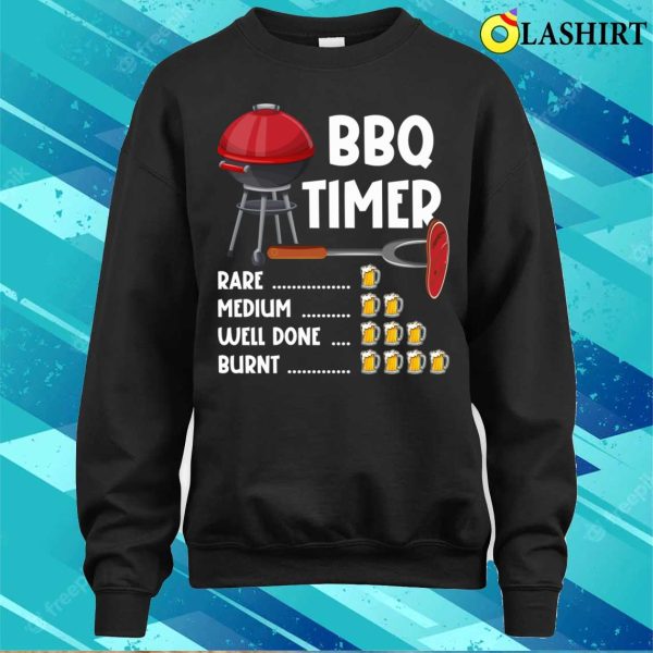 Bbq T-shirt, Funny Bbq Timer Barbecue Grill T-shirt