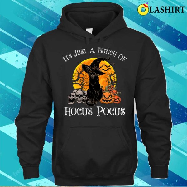 Black Cat Moon Funny Halloween Costume Bunch Of Hocus Pocus Shirt