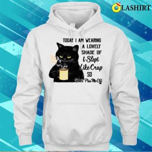 Black Cat Today I Am Wearing A Lovely Shade Dont Piss Me Off Funny T shirt 3