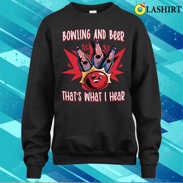 Bowling Alley T-shirt, Funny Bowling Bowler Art T-shirt