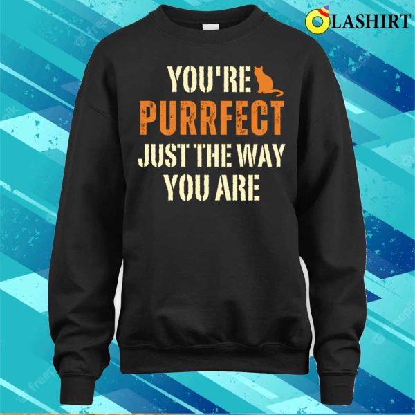 Cat Pun Funny T-shirt, Youre Purrfect Just The Way You Are T-shirt