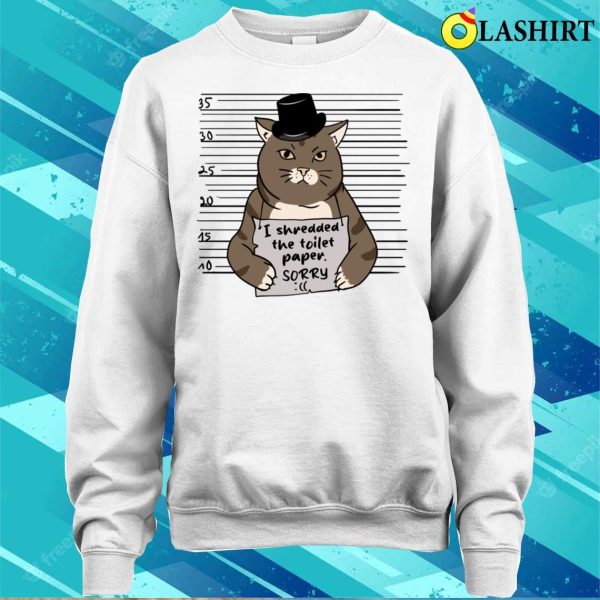 Cat T-shirt, Guilty As Charged Cute And Funny Cat Mugshot T-shirt