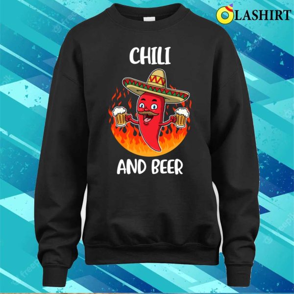 Chili And Beer Funny Spicy Food Gift T-shirt