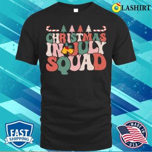 Christmas In July Squad Funny Summer Xmas Beach Vacation T shirt 1