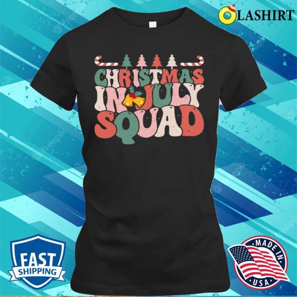 Christmas In July Squad Funny Summer Xmas Beach Vacation T-shirt