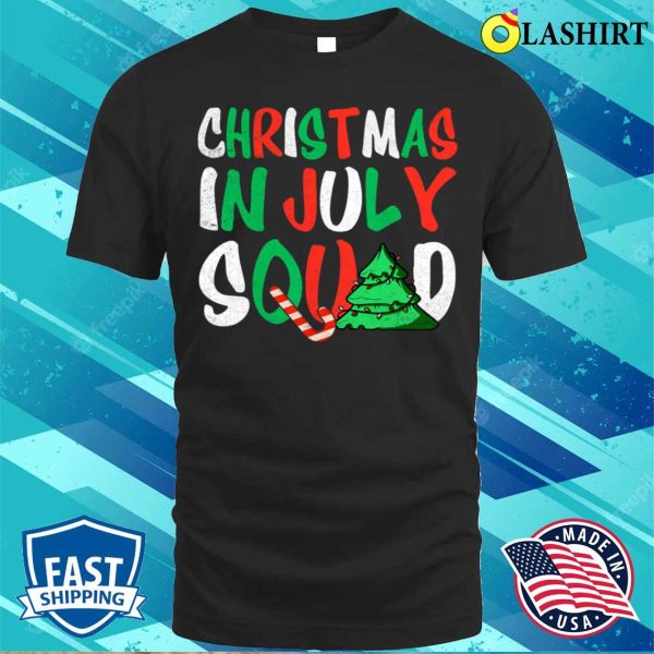 Christmas In July Squad Funny Summer Xmas T-shirt