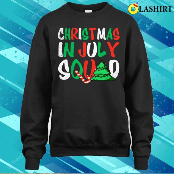 Christmas In July Squad Funny Summer Xmas T-shirt