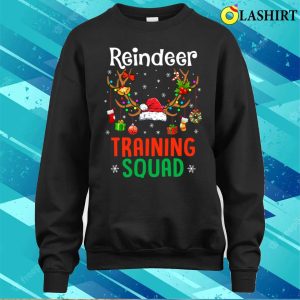 Christmas Running Funny Reindeer Training Squad Team Family Shirt 4