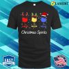 Christmas Spirits T-shirt, Funny Christmas Spirits Glasses Of Wine T-shirt