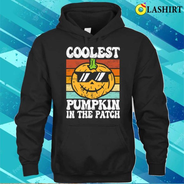 Coolest Pumpkin In The Patch Funny Halloween Boys Girls Men Shirt