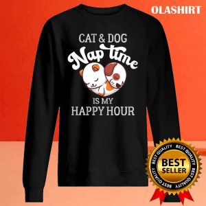 Dog Naptime Is My Happy Hour Funny Vintage Animals Cute Dogs Lover T shirt 2