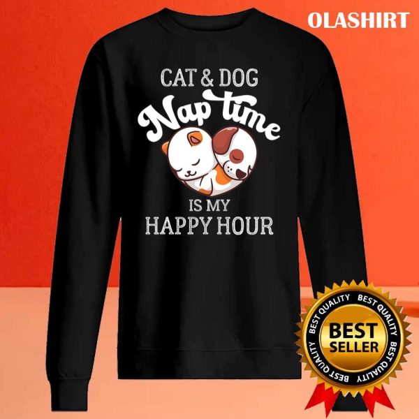 Dog Naptime Is My Happy Hour, Funny Vintage Animals Cute Dogs Lover T-shirt