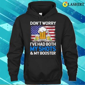 Dont Worry Ive Had Both My Shots Funny Vaccination Tequila Retro Mens T shirt 3