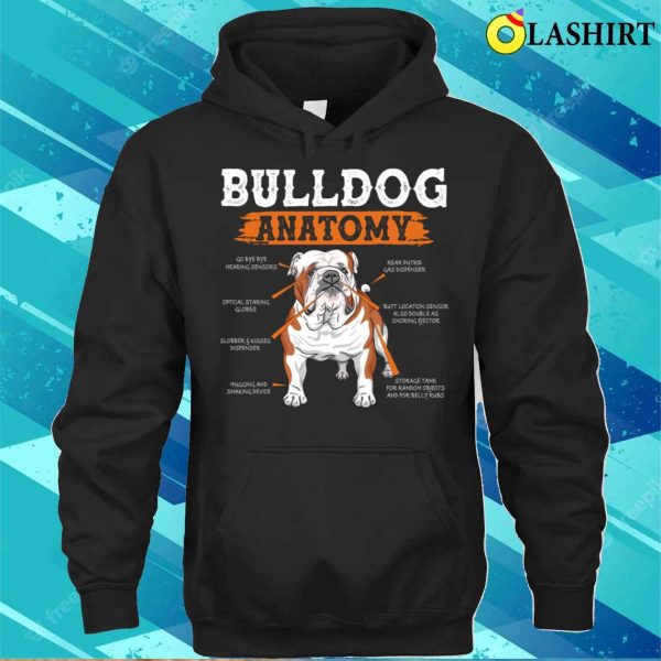 English Bulldog Anatomy Cute Biology Funny Dog Lover Gift T-shirt