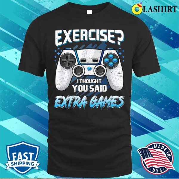 Extra Lives Funny Video Game Controller Retro Gamer Boys Shirt