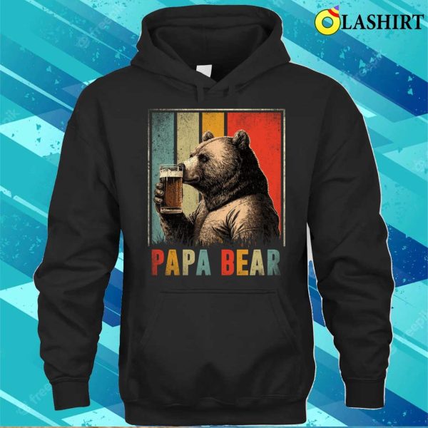 Fathers Day Husband Men Vintage Papa Bear Funny Daddy T-shirt