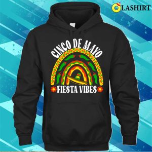 Fiesta Vibes Rainbow Cinco De Mayo Fiesta Party Mexican Mexico Funny T shirt 3