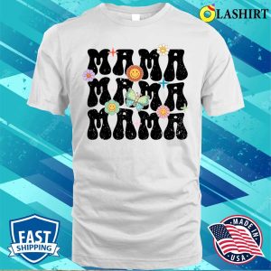 Floral Mama Funny Happy Mothers Day Mom Mama Women Matching T shirt 2