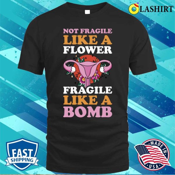 Fragile Like A Bomb Funny Feminism Gift T-shirt