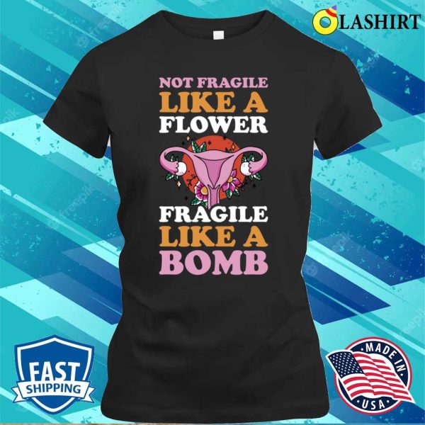 Fragile Like A Bomb Funny Feminism Gift T-shirt