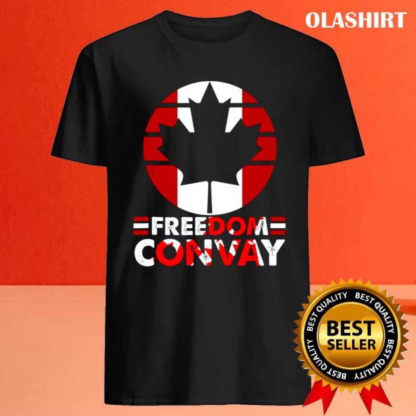 Freedom Convoy Canadian Trucker Tees Maple Leaf Vintage Truckers T-shirt