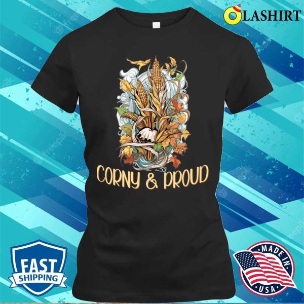 Funny American Corn And Wheat Farmer Iowa Midwest T-shirt