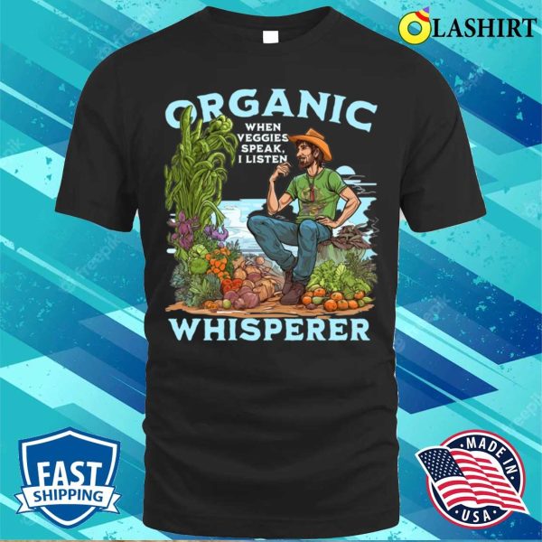 Funny American Organic Farmer Iowa Midwest Organic Whisperer T-shirt