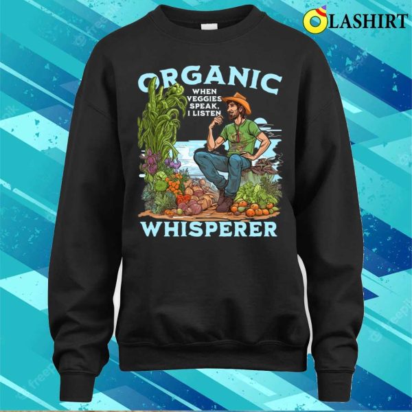 Funny American Organic Farmer Iowa Midwest Organic Whisperer T-shirt