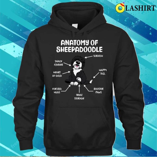 Funny Anatomy Of Sheepadoodle Graphic Funny Sheepadoodle Dad Mom Gifts Ideas T-shirt