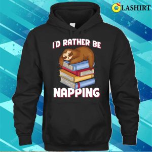 Funny Back To School Book Lover Sloth Gift T shirt 3