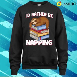 Funny Back To School Book Lover Sloth Gift T shirt 4