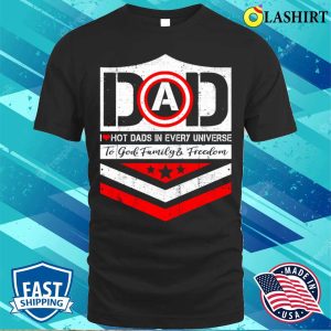 Funny Captain Dad Superhero Novelty Funny Fathers Day T shirt 1