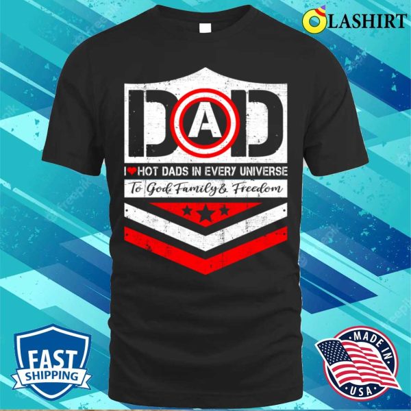 Funny Captain Dad Superhero Novelty Funny Fathers Day T-shirt