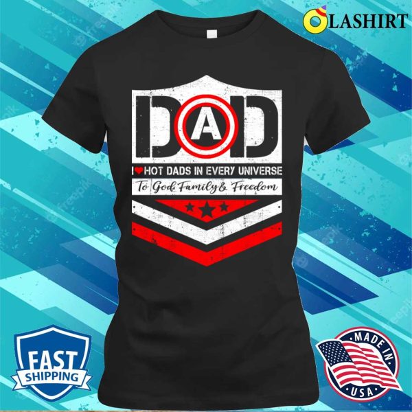 Funny Captain Dad Superhero Novelty Funny Fathers Day T-shirt