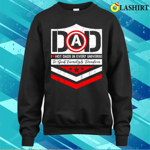 Funny Captain Dad Superhero Novelty Funny Fathers Day T-shirt