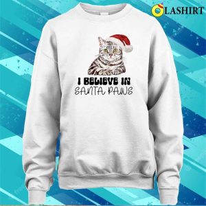 Funny Cat Santa Paws Christmas T shirt 4