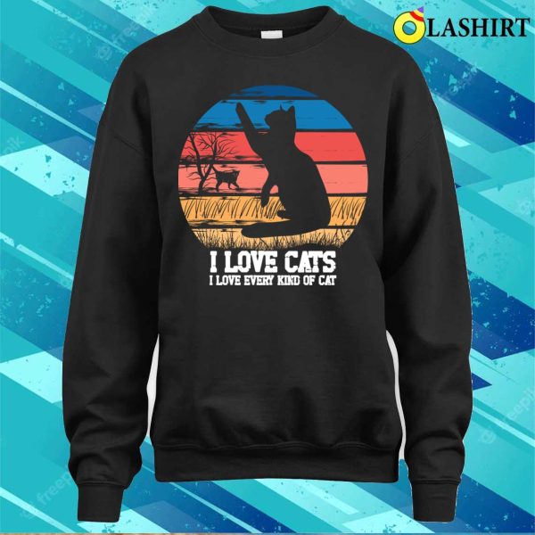 Funny Cats Love T-shirt I Love Cats T-shirt