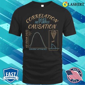 Funny Correlation Does Not Imply Causation Logical Fallacy T shirt 1