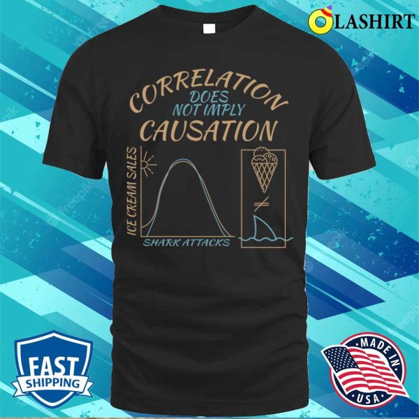 Funny Correlation Does Not Imply Causation Logical Fallacy T-shirt