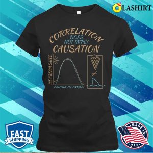 Funny Correlation Does Not Imply Causation Logical Fallacy T-shirt 1 Funny Correlation Does Not Imply Causation Logical Fallacy T shirt 2