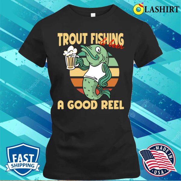 Funny Deep Sea Fisherman Gift Idea Retirement Beer Lover T-shirt